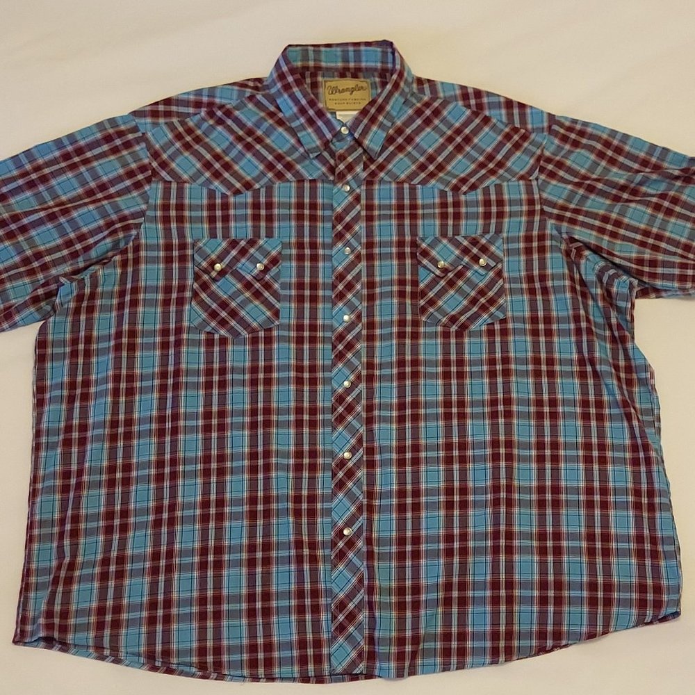 Wrangler Fashion Western Snap Plaid Shirt